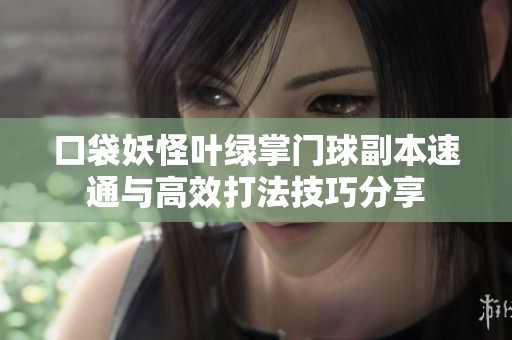 口袋妖怪叶绿掌门球副本速通与高效打法技巧分享
