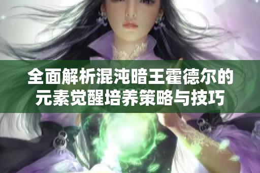 全面解析混沌暗王霍德尔的元素觉醒培养策略与技巧