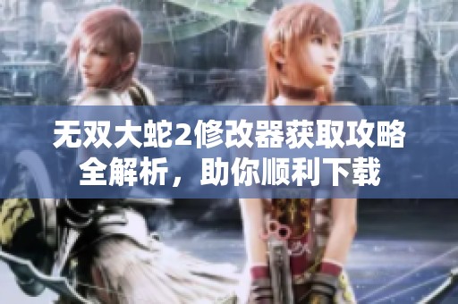 无双大蛇2修改器获取攻略全解析，助你顺利下载