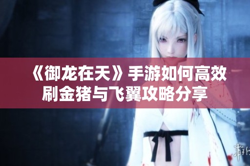 《御龙在天》手游如何高效刷金猪与飞翼攻略分享