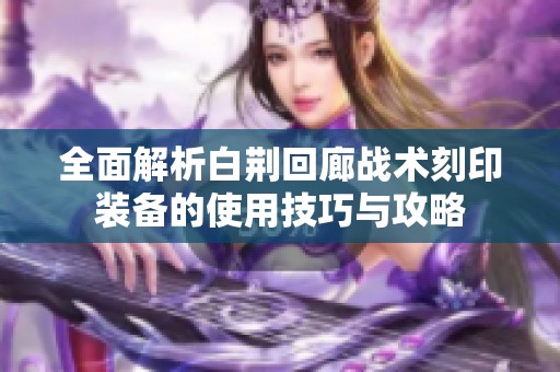 全面解析白荆回廊战术刻印装备的使用技巧与攻略