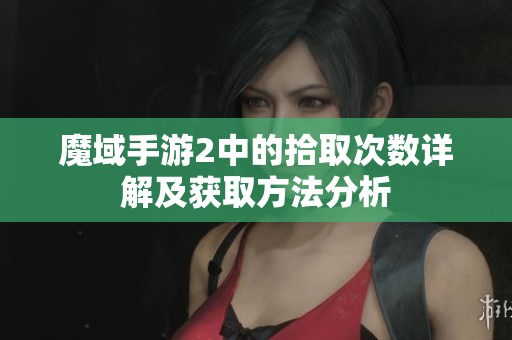 魔域手游2中的拾取次数详解及获取方法分析