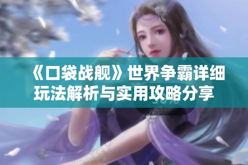 《口袋战舰》世界争霸详细玩法解析与实用攻略分享