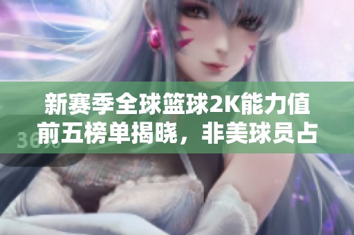 新赛季全球篮球2K能力值前五榜单揭晓，非美球员占据主导