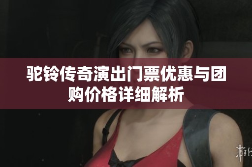 驼铃传奇演出门票优惠与团购价格详细解析