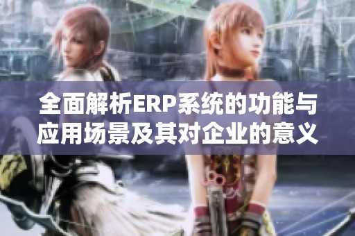 全面解析ERP系统的功能与应用场景及其对企业的意义