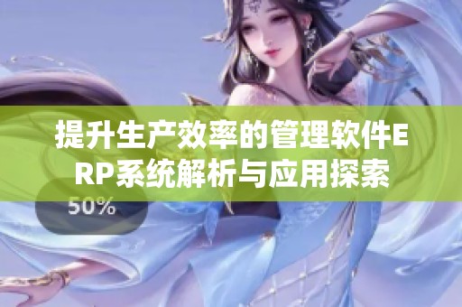 提升生产效率的管理软件ERP系统解析与应用探索