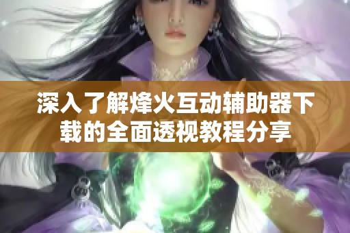 深入了解烽火互动辅助器下载的全面透视教程分享