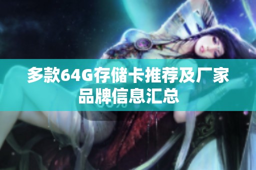 多款64G存储卡推荐及厂家品牌信息汇总