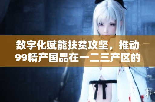 数字化赋能扶贫攻坚，推动99精产国品在一二三产区的发展