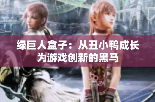 绿巨人盒子：从丑小鸭成长为游戏创新的黑马