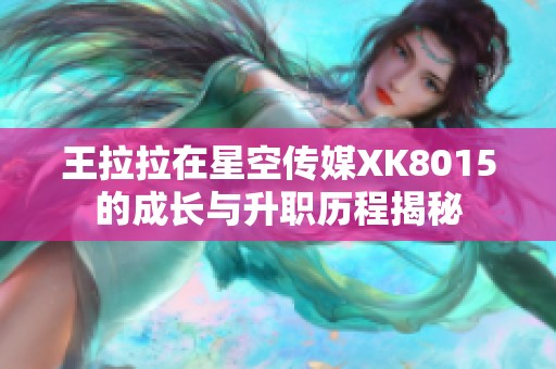 王拉拉在星空传媒XK8015的成长与升职历程揭秘