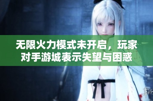 无限火力模式未开启，玩家对手游城表示失望与困惑