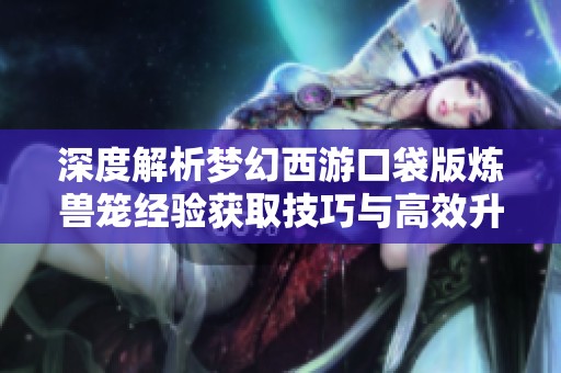深度解析梦幻西游口袋版炼兽笼经验获取技巧与高效升级攻略