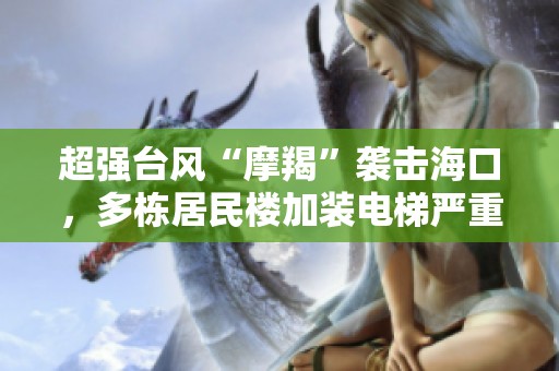 超强台风“摩羯”袭击海口，多栋居民楼加装电梯严重受损