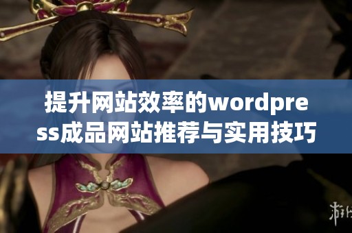 提升网站效率的wordpress成品网站推荐与实用技巧分享