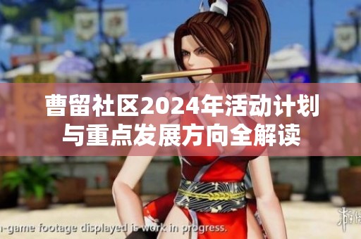 曹留社区2024年活动计划与重点发展方向全解读