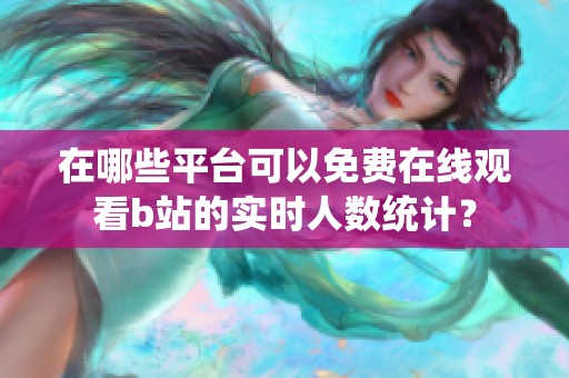 在哪些平台可以免费在线观看b站的实时人数统计？