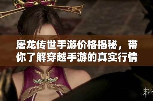 屠龙传世手游价格揭秘，带你了解穿越手游的真实行情