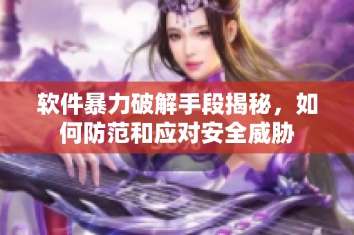 软件暴力破解手段揭秘，如何防范和应对安全威胁
