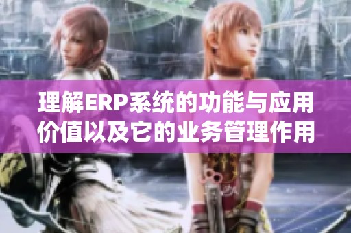 理解ERP系统的功能与应用价值以及它的业务管理作用