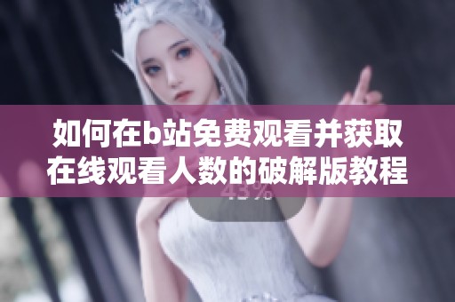 如何在b站免费观看并获取在线观看人数的破解版教程