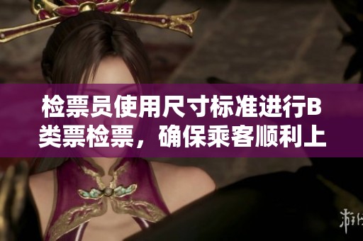 检票员使用尺寸标准进行B类票检票，确保乘客顺利上车