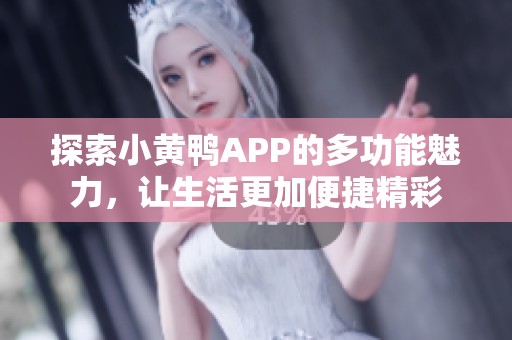 探索小黄鸭APP的多功能魅力，让生活更加便捷精彩