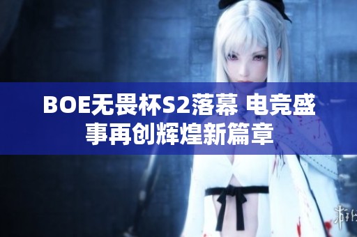 BOE无畏杯S2落幕 电竞盛事再创辉煌新篇章