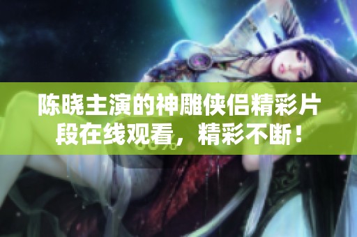 陈晓主演的神雕侠侣精彩片段在线观看，精彩不断！