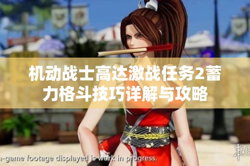 机动战士高达激战任务2蓄力格斗技巧详解与攻略