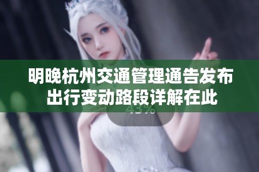 明晚杭州交通管理通告发布 出行变动路段详解在此