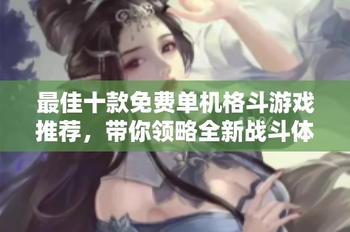 最佳十款免费单机格斗游戏推荐，带你领略全新战斗体验