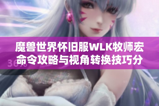 魔兽世界怀旧服WLK牧师宏命令攻略与视角转换技巧分享