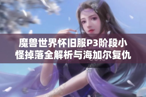 魔兽世界怀旧服P3阶段小怪掉落全解析与海加尔复仇者声望介绍