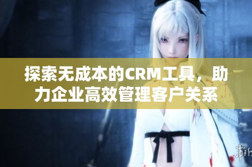 探索无成本的CRM工具，助力企业高效管理客户关系