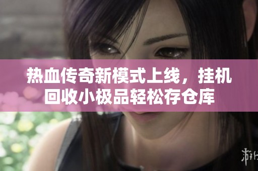 热血传奇新模式上线，挂机回收小极品轻松存仓库