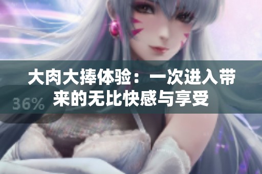 大肉大捧体验：一次进入带来的无比快感与享受