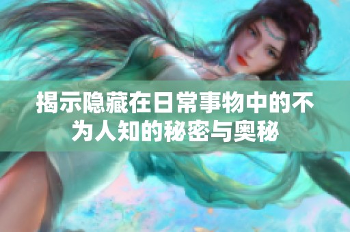 揭示隐藏在日常事物中的不为人知的秘密与奥秘