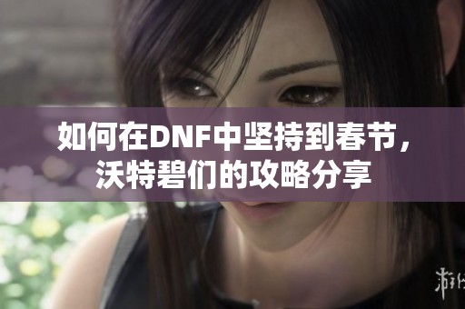 如何在DNF中坚持到春节，沃特碧们的攻略分享