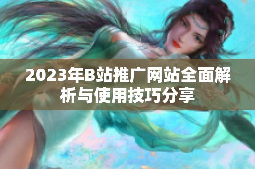 2023年B站推广网站全面解析与使用技巧分享