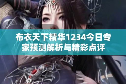 布衣天下精华1234今日专家预测解析与精彩点评