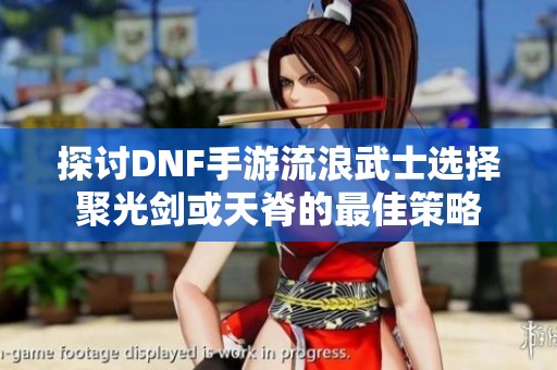 探讨DNF手游流浪武士选择聚光剑或天脊的最佳策略