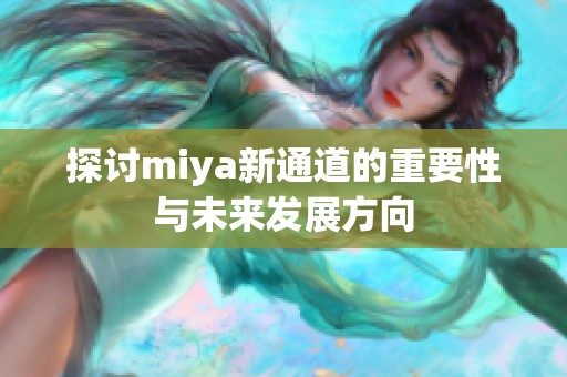 探讨miya新通道的重要性与未来发展方向
