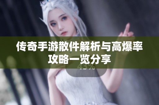 传奇手游散件解析与高爆率攻略一览分享