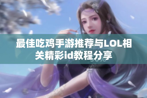 最佳吃鸡手游推荐与LOL相关精彩id教程分享