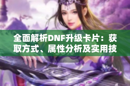 全面解析DNF升级卡片：获取方式、属性分析及实用技巧