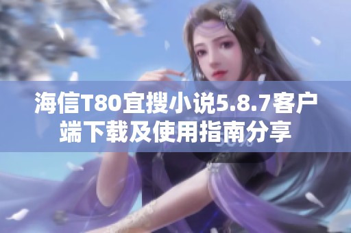 海信T80宜搜小说5.8.7客户端下载及使用指南分享