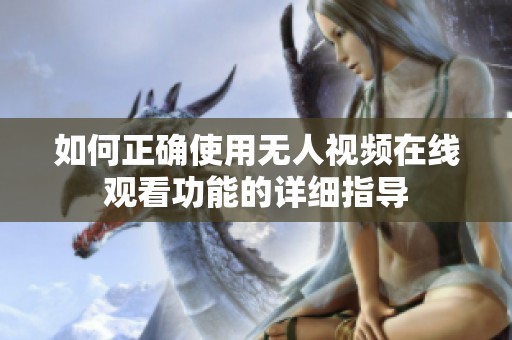 如何正确使用无人视频在线观看功能的详细指导