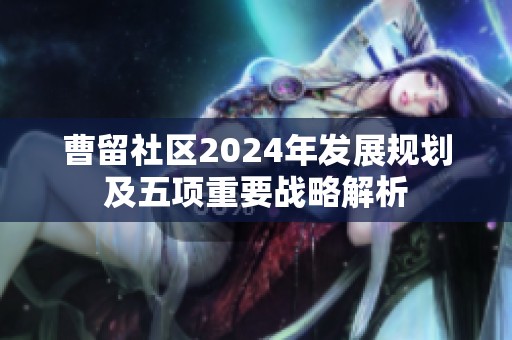 曹留社区2024年发展规划及五项重要战略解析